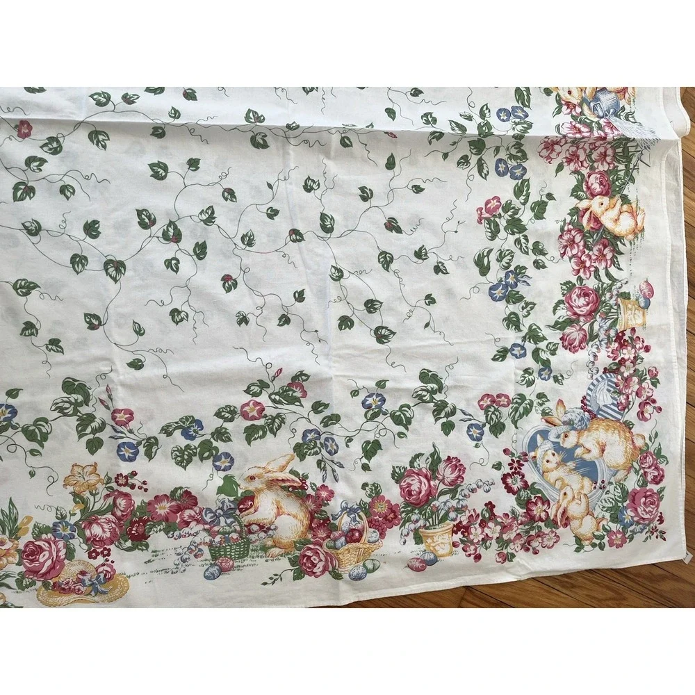 Vintage‎ Country Garden Spring Easter Table Cloth 60x102